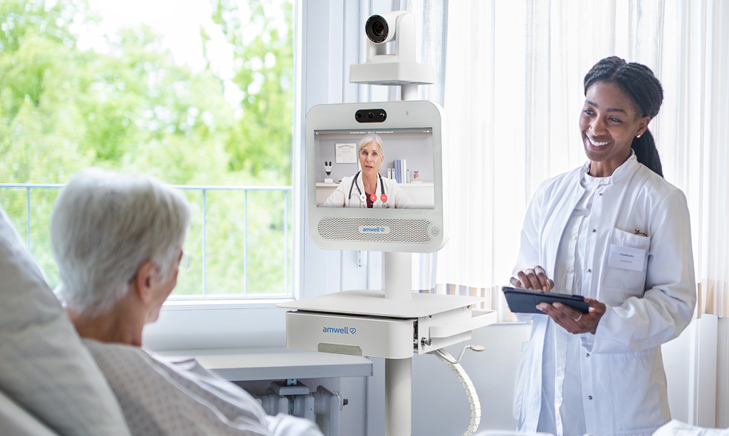 provider and patient in a hospital