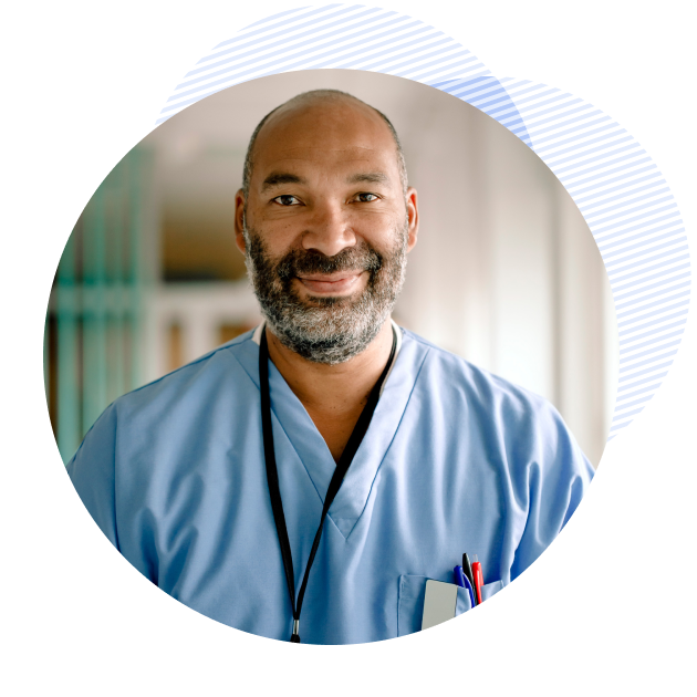 happy male virtual nursing