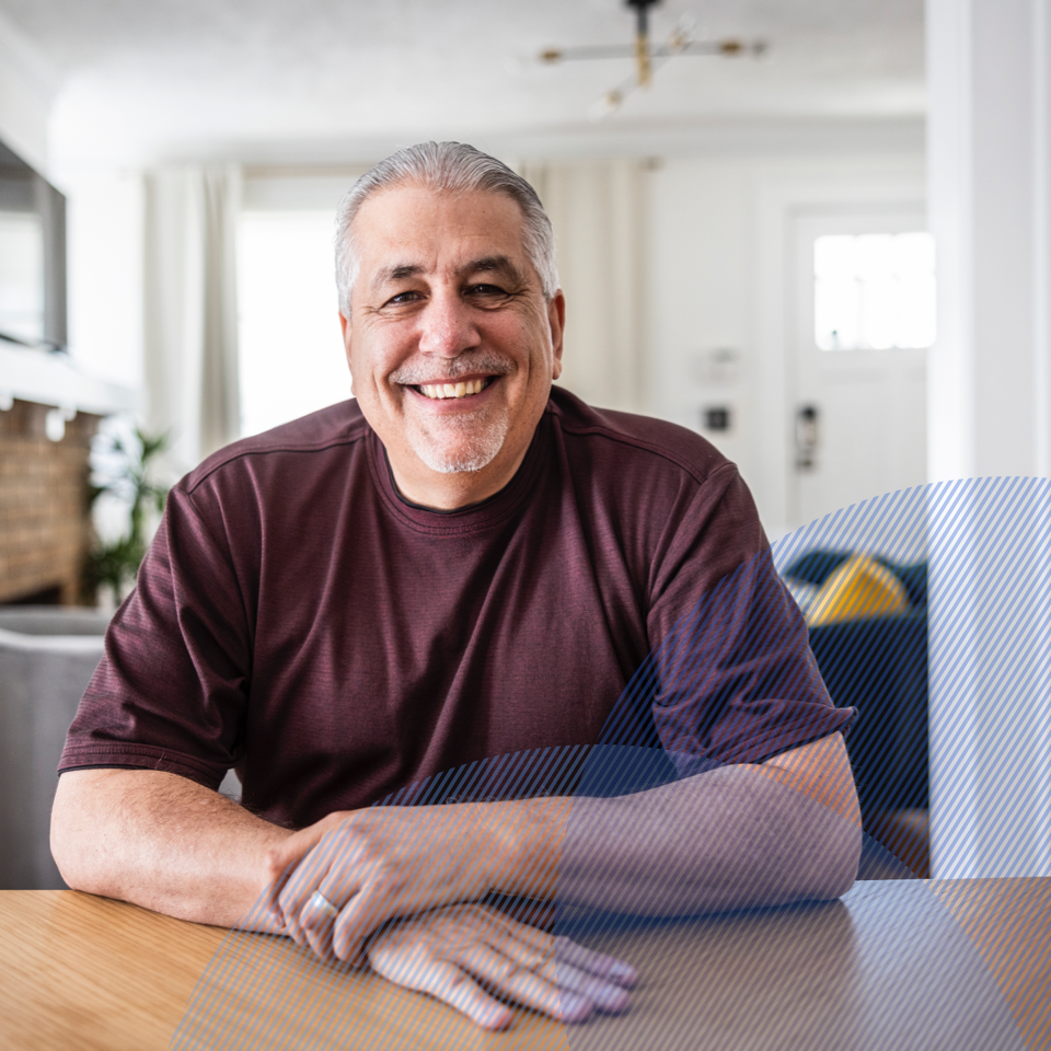 older man smiling